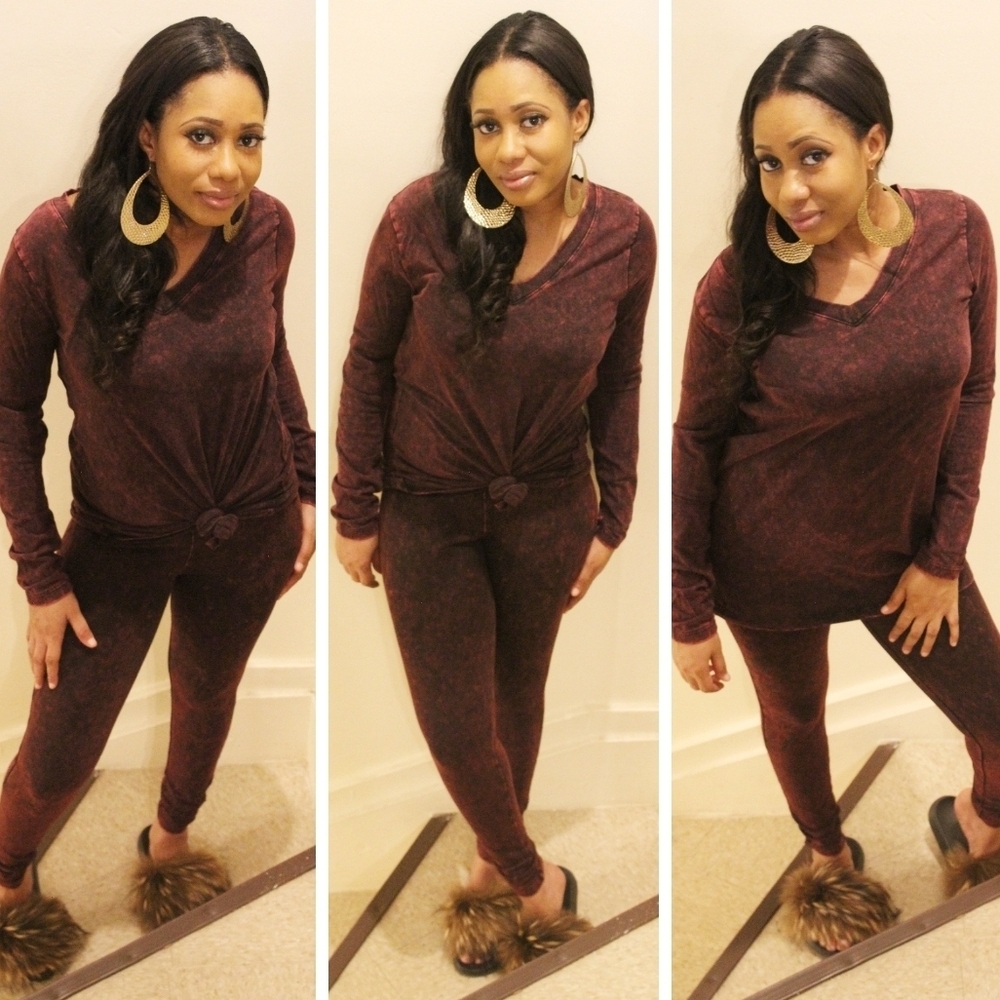 Women's Burgundy Mineral Set